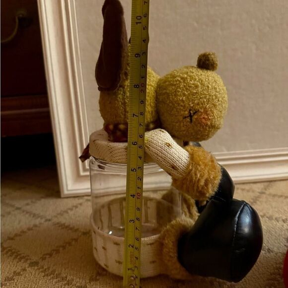 Christmas reindeer plush animals cookie / treat / candy jars set of 2 NWT - Picture 7 of 8